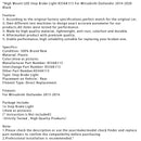2013–2016 Mitsubishi Outlander LED-Bremsleuchte (oben montiert) 8334A113 Schwarz