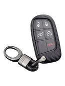 Capa para chave de carro em couro e silicone com fivela para Jeep