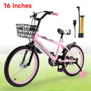 Bicicleta infantil de 16 polegadas para meninas de 5 a 7 anos com rodinhas cesta BMX