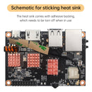 Quanzhi H618 Development Board Heatsink Pure Copper Radiator til Kickpi K2B