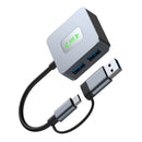 4-i-2 Type-C + USB til USB3.2*4 Interface Hub Adapter Dock for MacBook iPad 15