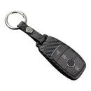 Capa para chave de carro em couro e silicone com fivela para Mercedes-Benz E