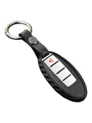 Capa de couro e silicone para chave de carro com fivela para Nissan