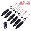 6 Stück Kraftstoffeinspritzdüsen für Toyota 3L Hilux Hiace 2.8L Motor 23600-59105