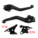 Neuer kurzer Kupplungs- und Bremshebel passend für Suzuki GSF650, GSXR1300, DL1000, Schwarz