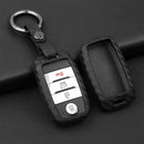 Capa para chave de carro em couro e silicone com fivela para Kia