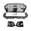 2021-2025 Audi Q5 S-Line Honeycomb främre galler och dimljusramar 80A853651AH 80A853651 Generic