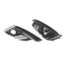 2018-2019 Audi A5 S-line S5 Cabrio/Coupe/Sportback only 2 pieces fog light grille cover for the front bumper 8W6807682FRU6 8W6807681FRU6 Generic