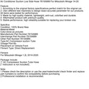 2014-2020 Mitsubishi Mirage 1.2L lågtrycksluftkonditionering sidorör 7815A889 Generic