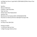 2004-2024 Nissan Titan solskydd L+R med ljus 96401-EZ70B 96400-EZ70B Generic