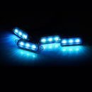 6 stk. frontgitter LED-belysning RGB med APP-controller til SUV terrængående køretøjer