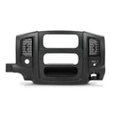 Center console trim for radio and air vents, black, for Dodge Ram 2500/3500 (2003–2005)