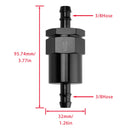 Schwarzer Inline-EFI-Kraftstoffsystemfilteradapter 3/8""-Schlauch mit 30-Mikron-Filterelement