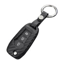 Capa de couro e silicone para chave de carro com fivela para Ford