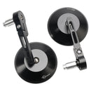 2x Motorrad Rückspiegel Lenkerendenspiegel Rund Blau Glas 7/8" Spiegel E-geprüft