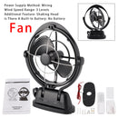 Boats & RV 12V/24V automatically regulating power saving fan black