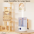 Luftfukter for store soverom (7,8 l), med UV-sterilisering, duftolje, 2 uttak