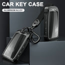 Aluminum Alloy TPU Finish Silver Car Key Case Cover with Buckle for Mazda CX-4 CX-5