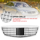 Maybach-stil kylargrill för Mercedes-Benz S-klass W221 S550 S63 S450 2007-2009 Krom