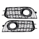 2010-2014 Audi A1 Front Bumper Honeycomb Fog Grille Cover Black