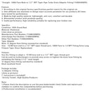 Rett -10AN Flare-kontakt på 1/2""NPT konisk rør turbo dreneringsadapter
