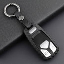 Capa para chave de carro em couro e silicone com fivela para Audi