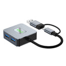 4-i-2 Type-C + USB til USB3.2*4 Interface Hub Adapter Dock for MacBook iPad 15
