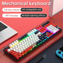 104-key wired mechanical gaming keyboard with linear switches, blue switches and RGB lighting