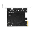 HUB 2.0 PCIE to USB 2.0 expansion card Moschip adapter card 4PIN power supply
