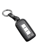 Capa de couro e silicone para chave de carro com fivela para Mitsubishi