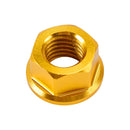 6er-Pack Aluminium-Flanschmuttern für hinteres Kettenrad M10x1,5 mm, Gold, für Motorrad