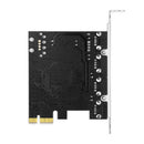 HUB 2.0 PCIE to USB 2.0 expansion card Moschip adapter card 4PIN power supply