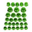 30x 5 sizes Motorrad Grün Plastic Hexagon Socket Schraube Covers Schraube Nut Kappe Abdeckung Universal