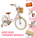 Bicicleta infantil de 18 polegadas para meninos e meninas (7 a 9 anos) com cesta.