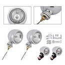 Motorcycle Beam Headlight Fog Lamp Custom Chrome
