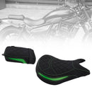 2024-2025 para Kawasaki Eliminator 500 Kit de asiento trasero inferior para conductor y pasajero, color verde