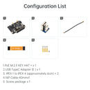 Raspberry Pi 5 PCIe auf M.2 E Key mit PoE-Ethernet-Netzteil-Adapterplatine