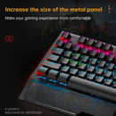 K1000 Mechanische Tastatur, kabelgebunden, 104 Tasten, rote Schalter, Chroma RGB, Handballenauflage