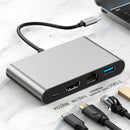 4 i 1 dokkingstasjon TYPE-C til RJ45 100M HDMI USB3.0 PD grensesnitthub