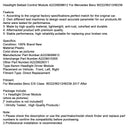 Mercedes-Benz 2017 W222/W213/W238 Sterownik balastu reflektorów A2229008812
