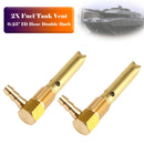 2x 1/4"" ID Schlauch Kraftstofftank Entlüftung 1/4""-18NPTF Gewinde Für kleine und große Tanks