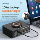 Carregador rápido 140W Carregador inteligente PD100W para notebook multiportas USB Reino Unido