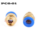 10 stk. 6 mm 1/8" Pneumatiske trykluftforbindelser stikfittings stik