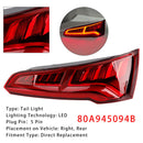 2017-2020 Audi Q5 MK2 Pre-Facelift Right Rear Tail Light LED 5 PIN 80A945094B