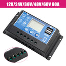 12V-60V PWM Solar Controller Display Power Solar Street Light Control 0V Start