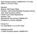 2017-2022 Tesla modelo Y 3 XS Seat sensor de ocupação 1099592-00-F