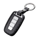 Capa de couro e silicone para chave de carro com fivela para Hyundai Old Smart