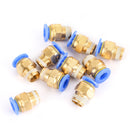 10 stk. 6 mm 1/8" Pneumatiske trykluftforbindelser stikfittings stik