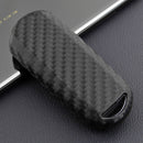 Capa de couro e silicone para chave de carro com fivela para Mazda