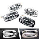 4-teiliges Set verchromter Türgriffe für die Vorderseite des Fahrzeugs, passend für Chevy GMC Silverado 99-06